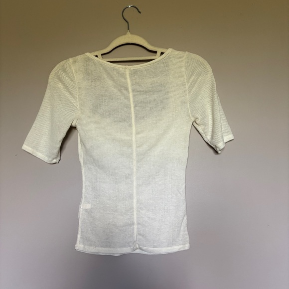 Free People White Ribbed Knit Top - Picture 2 of 3